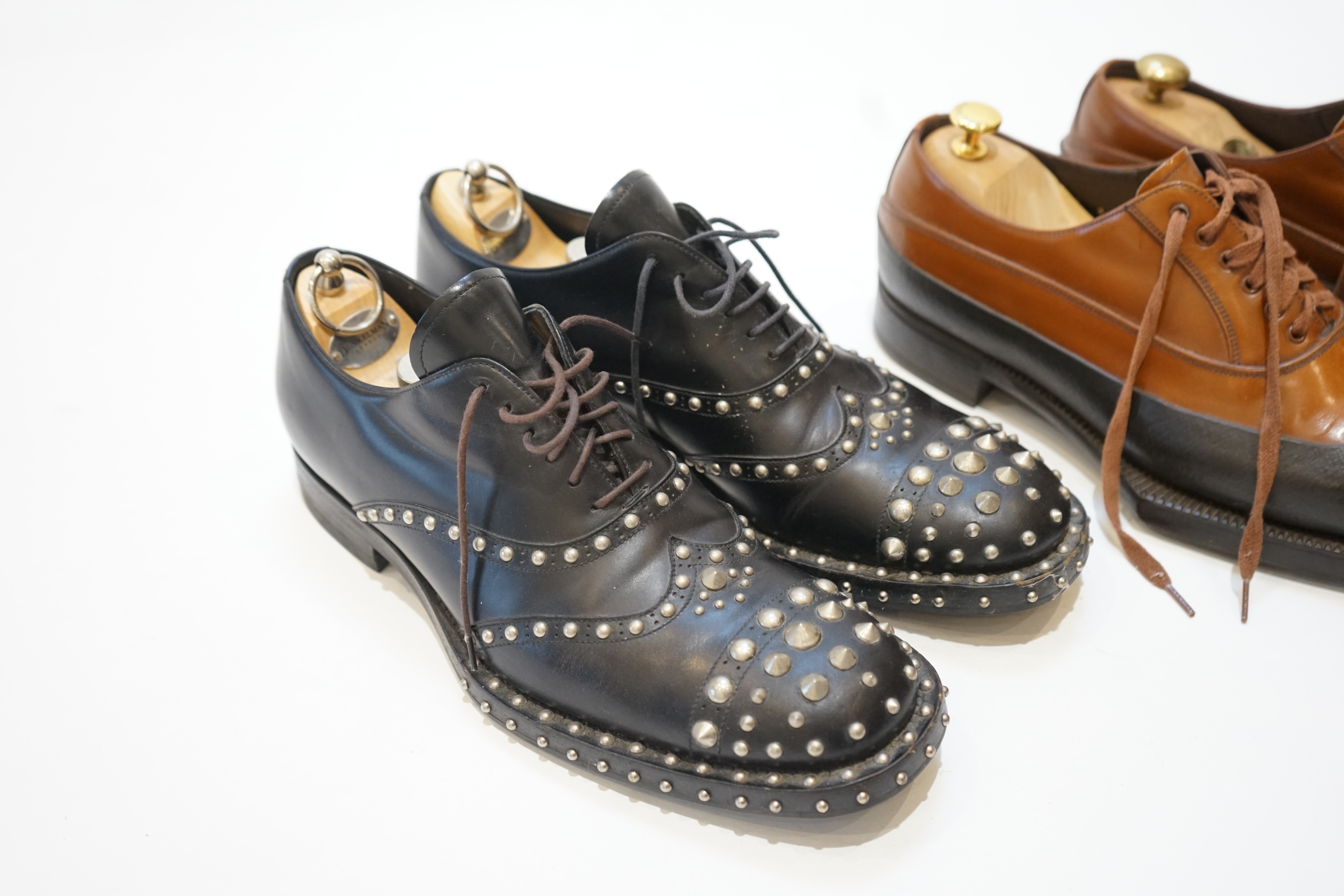 Three pairs of gentleman's Prada shoes